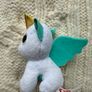2020 McDonalds Ty Beanie Boos Ali White Unicorn Soft Plush Toy Mini about 3" Used Dirty Please look at the pictures Image 5