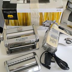 Marcato Atlas Motor Wellness Pasta Machine and Ravioli Attachment. Complete Set