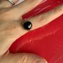 Pandora Solid Gold Ring, Black Spinel Gorgeous! Image 4