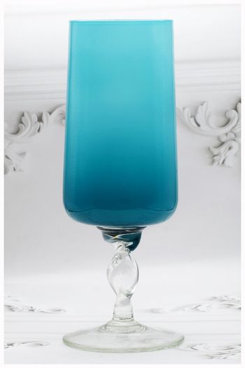 Mid Century Murano Opaline Fiorentina Glass Vase H32 cms