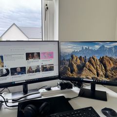 Total  2  Hannspree Monitors  24 inch Full HD Perfect WFH Setup