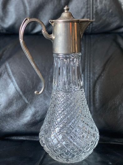 Vintage crystal wine jug
