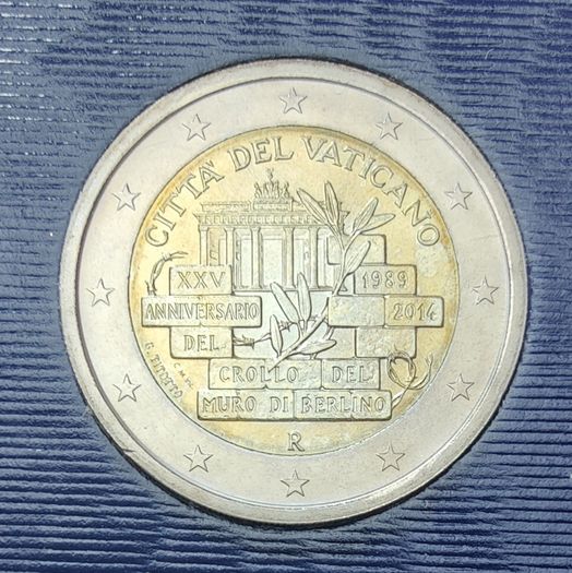 Vatican 2 Euro Brilliant Uncirculated Coin 2014 - Berlin Wall