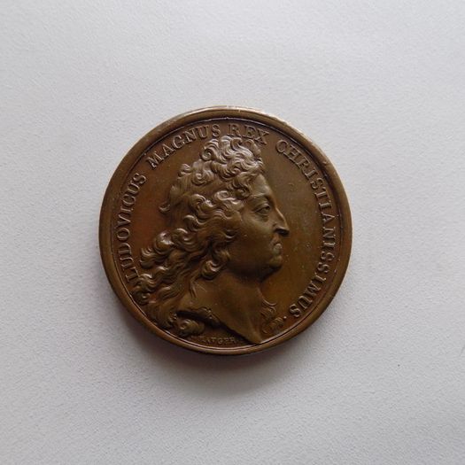 France. King Louis XIV,40mm Bronze Medal.