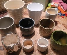 Assorted Ceramic Plant Pots x10 Pieces