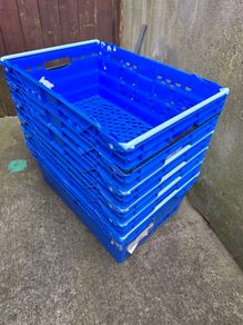 6 x Stacking Nesting Crate Ventilated