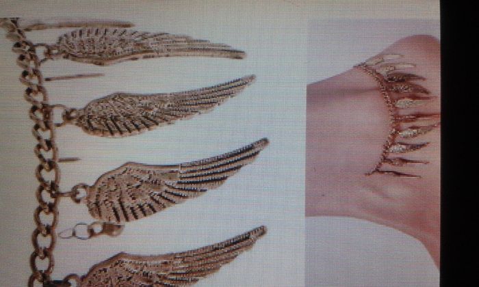 New angle wings anklet bracelet.