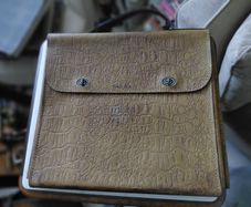 Vintage crocodile leather document bag