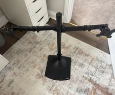 Dual desk mounted monitor mount
