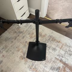 Dual desk mounted monitor mount
