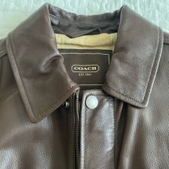 Coach brown leather jacket