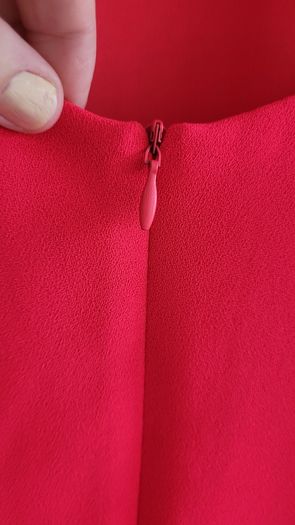 Kate Cooper coral asymmetrical dress Sz 10UK