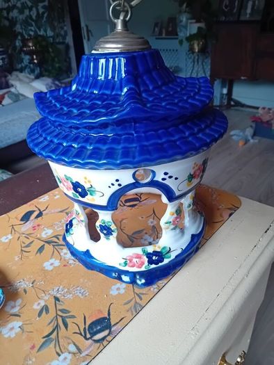 mid century ceramic birdcage light