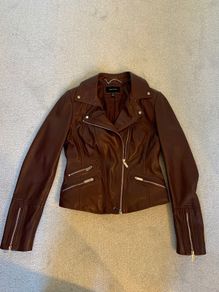 Burgundy leather jacket