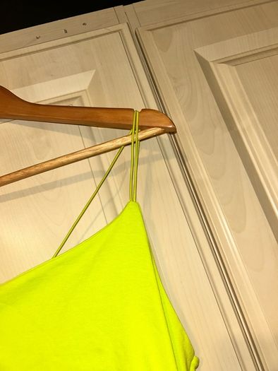 Zara one strap lime ruched midi dress