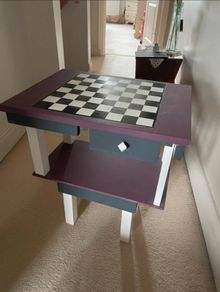 handmade chess table