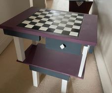 handmade chess table