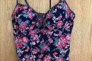 Floral Tankini Top with 2 Sets of Matching Bottoms - New