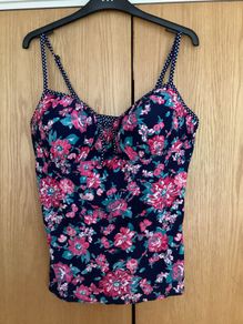 Floral Tankini Top with 2 Sets of Matching Bottoms - New