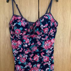 Floral Tankini Top with 2 Sets of Matching Bottoms - New