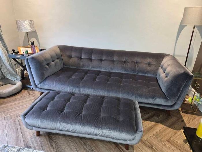 3 seater velvet sofa