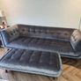 3 seater velvet sofa Image 2
