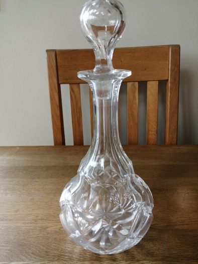 Crystal Decanter Beautifully Cut 12.5"high