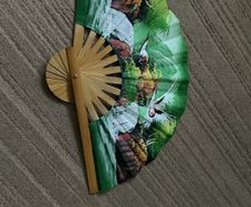 Colorful  wooden fan