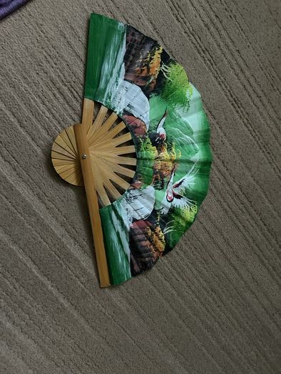 Colorful  wooden fan