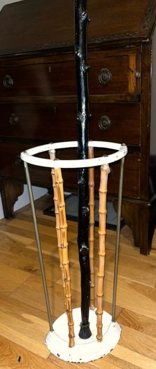 Late 19th Century Artis of Birmingham Antique Bamboo & Cast Iron Umbrella Stickstand  A Masterpiece of Victorian Craftsmanship