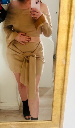 PLT faux suede Co ord outfit size 12 petite