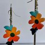 Vibrant California poppy Acrylic Earrings Image 5