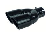 60mm Double Exhaust Tip - Black