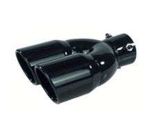 60mm Double Exhaust Tip - Black