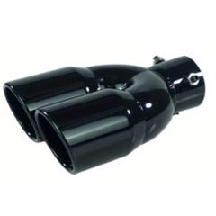 60mm Double Exhaust Tip - Black
