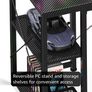 Gaming Desk with LED Lights, 120x50 cm Computer desk with Power Outlets Image 9