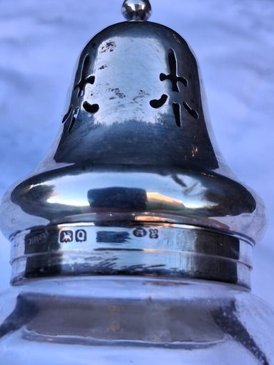 Sterling Silver and Cut Glass Sugar Sifter(1940)