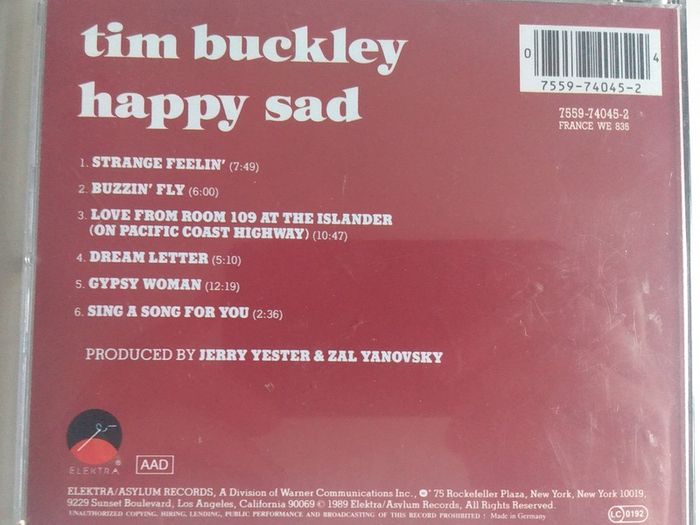 Tim Buckley - Happy Sad CD (1989) Original Nice Price Reissue EX+