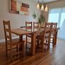 Solid White Oak Dining & Table 6 Chairs Image 3