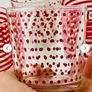8 Pieces- Vintage IKEA set of 4 polka dot and striped glass cups and matching bowls ( 8 pieces ) Image 2