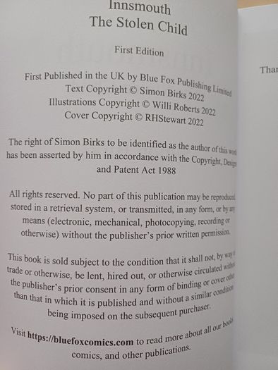 Innsmouth - The Stolen Child by Simon Birks (Cthulhu Horror Choose Your Own Adventure Paperback 2022 NEW)
