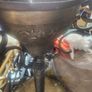 pair of Victorian extendable oil lamps FINAL REDUCTION EXTREMELY Heavy Image 4
