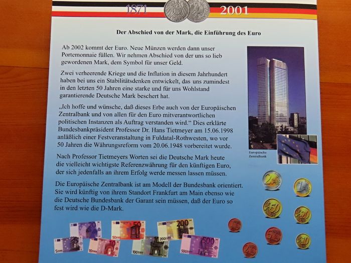 12 Coins (incl 2 Silver ) in old Germany set | 130 Years Deutsche Mark | 2 Silver coins | 12 coins