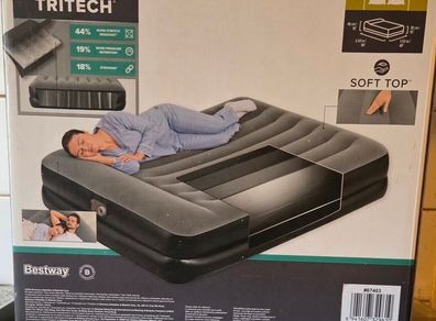 Double Air Bed Built-In Pump