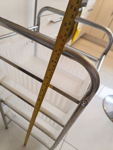 4 Tier Stainless Steel Kitchen Trolley with Plastic Baskets