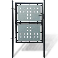 Black Single Door Fence Gate 100 x 200 cm