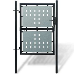 Black Single Door Fence Gate 100 x 200 cm