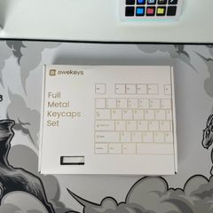 Awekeys Silver Metal Keycaps | Mechanical Keyboard Keycap Set