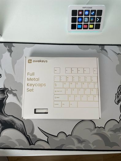 Awekeys Silver Metal Keycaps | Mechanical Keyboard Keycap Set
