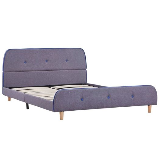Bed Frame Light Grey Fabric 135x190 cm